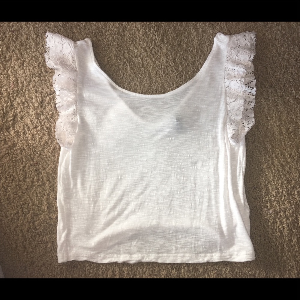 White cropped top.